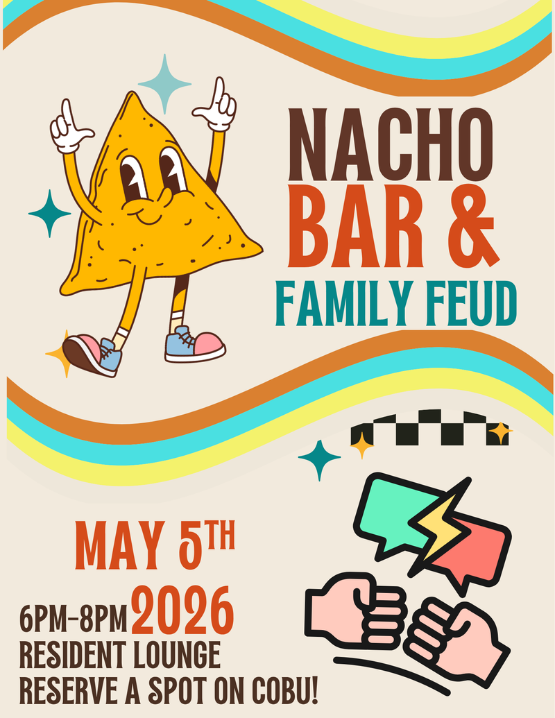 Cinco de Mayo Nachos and Family Feud Game Night — Join us as you make you own Nachos and participate in a game night! Please express interest - it helps us plan better! Plus, you’ll get reminders.
