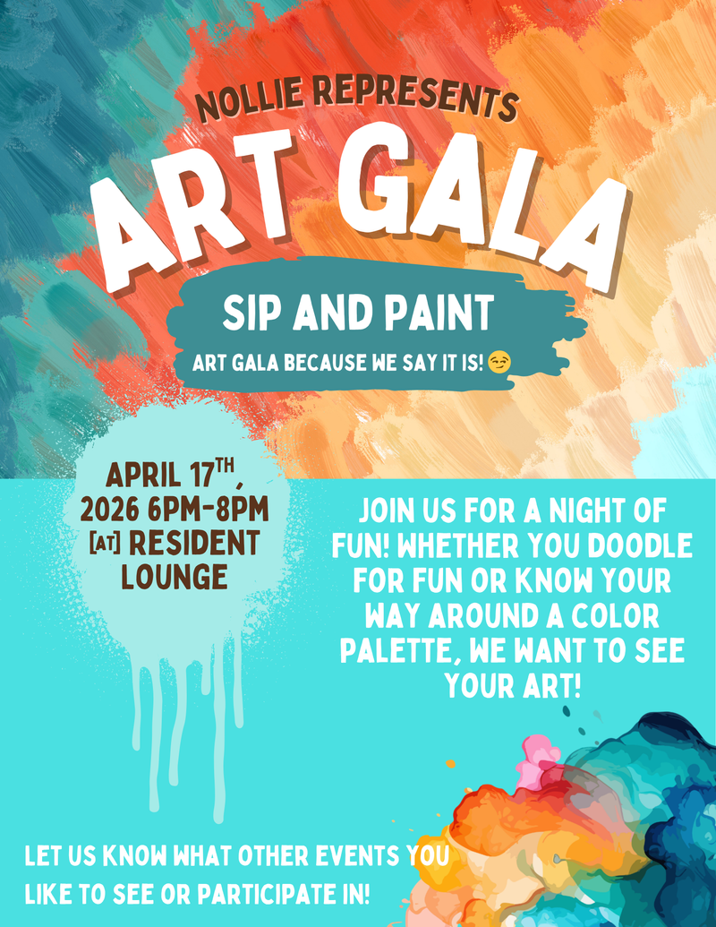 Sip and Paint — Join us at our Resident Lounge, enjoy a few beverages and showcase your painting skills! Please express interest - it helps us plan better! Plus, you’ll get reminders.